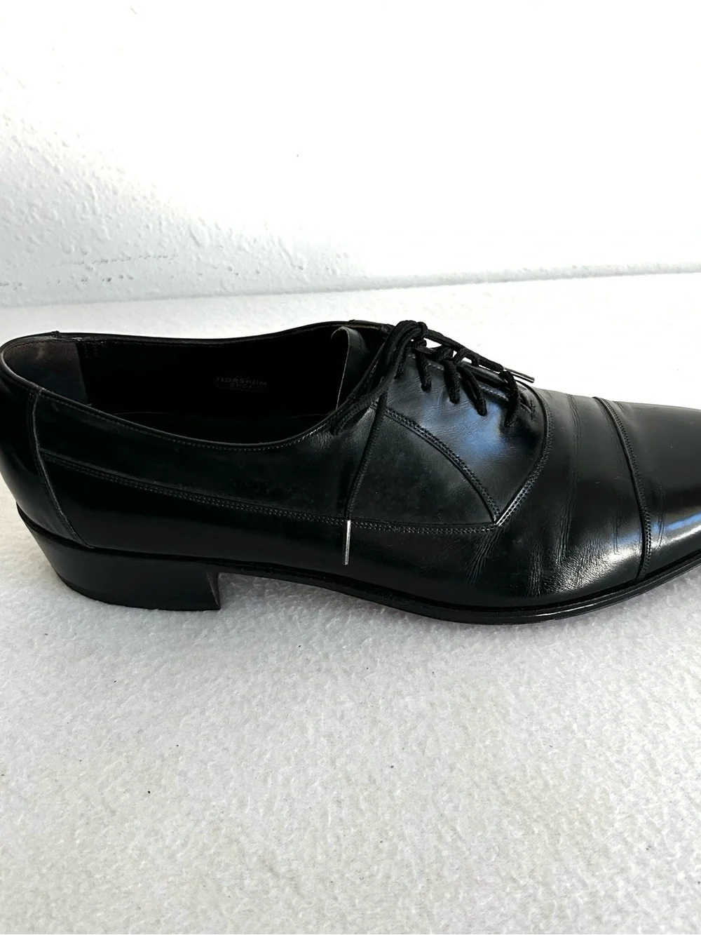 Vintage Florsheim Cap Toe Oxford Black Shoes Men's Size US 9B